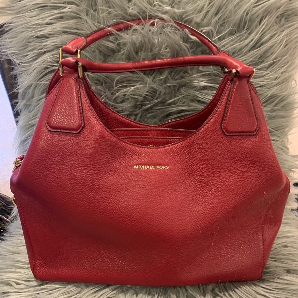 Michael Kors Red Leather Bag